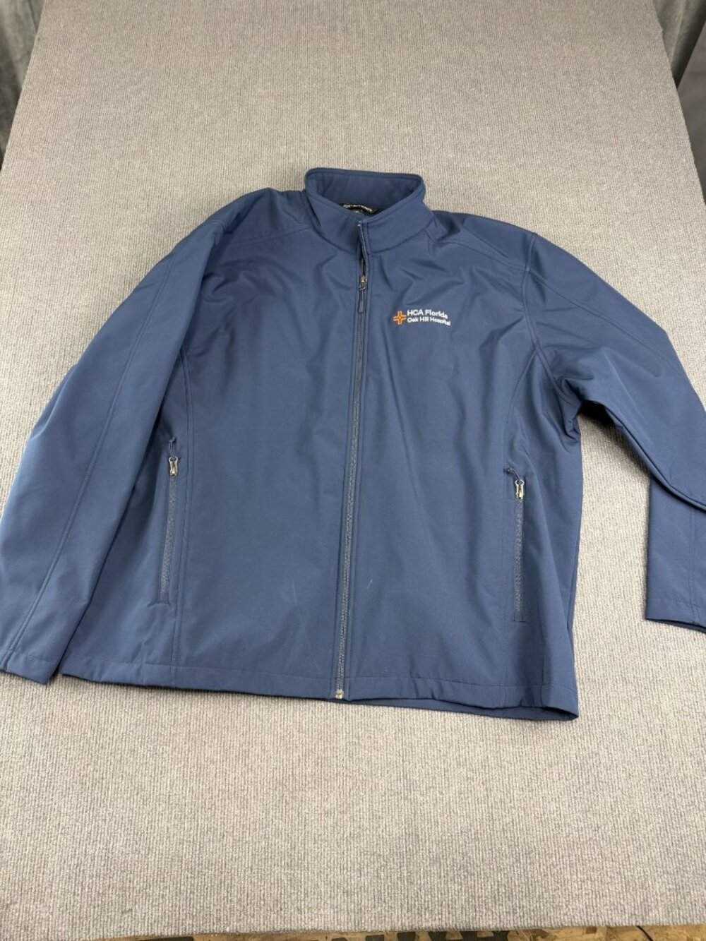 Port Authority Blue Soft Shell Jacket HCA Florida Oak Hill Hospital Logo 4XL